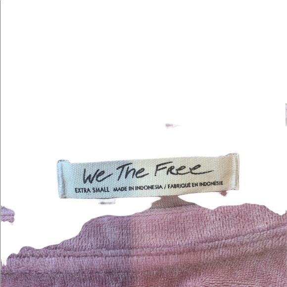 We The Free cropped open back velvet top. Color is pink first pic for reference - Picture 5 of 6